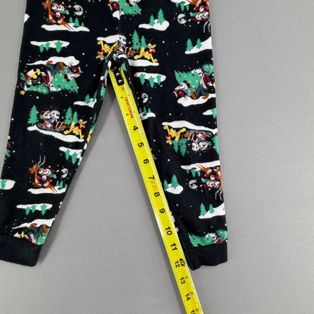 Disney Mickey Mouse Christmas Pajamas Toddler 4T Black Holiday Sleigh Set MK1143